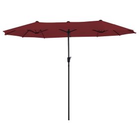 13 ft. Market No Weights Patio Umbrella 2-Side - Red