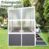 Greenhouse, Wooden Lean to Greenhouses for Outdoors, Heavy Duty Walk in Green House for Outside Winter, Large Hot House for Sunroom Storage Shed, Gard