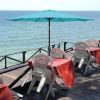 Simple Deluxe 9' Patio Umbrella Outdoor Table Market Yard Umbrella with Push Button Tilt/Crank, 8 Sturdy Ribs for Garden, Deck, Backyard, Pool, Turquo