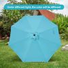 Simple Deluxe 9' Patio Umbrella Outdoor Table Market Yard Umbrella with Push Button Tilt/Crank, 8 Sturdy Ribs for Garden, Deck, Backyard, Pool, Turquo