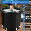 Ice Bath Tub for Athletes, Portable Cold Plunge Inflatable, Large Cold Plunge Tub, Nylon Fabric Ice Plunge Tub for Recovery, Cold Water Therapy Pod Ou