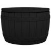 3-in-1 Patio Storage Box Black Polypropylene