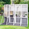 Greenhouse, Wooden Lean to Greenhouses for Outdoors, Heavy Duty Walk in Green House for Outside Winter, Large Hot House for Sunroom Storage Shed, Gard