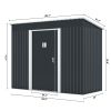 4.2'x9.1'ft Outdoor Storage Shed - Dark Gray