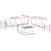 8 Piece Patio Lounge Set with Cushions Solid Acacia Wood