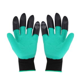 Garden Gloves With Claws Waterproof Garden Gloves For Digging Planting Breathable Gardening Gloves For Yard Work (Option: Green-2pair)