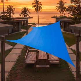 Artpuch Custom Size Sky Blue Sun Shade Sail Triangle Canopy 185 GSM Durable Fabric UV Block Awning for Outdoor Patio Garden Backyard (Customized Avail (Color: Sky Blue, size: 06'x18')