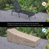 2 Pieces Outdoor Patio Lounge Chair Chaise Fabric with Adjustable Reclining Armrest