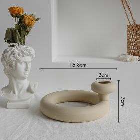 Simplicity Ceramic Vase Dry Flower Arrangement Home Decoration Ornament Living Room Display Art Vases (Option: E)