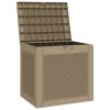 Patio Storage Box Light Brown 21.9"x16.9"x20.9" Polypropylene