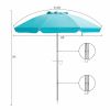 6.5 Feet Beach Umbrella with Carry Bag without Weight Base